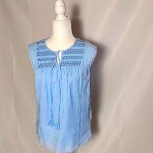 Daniel Rain Valeria Smocked Sleeveless Top XS